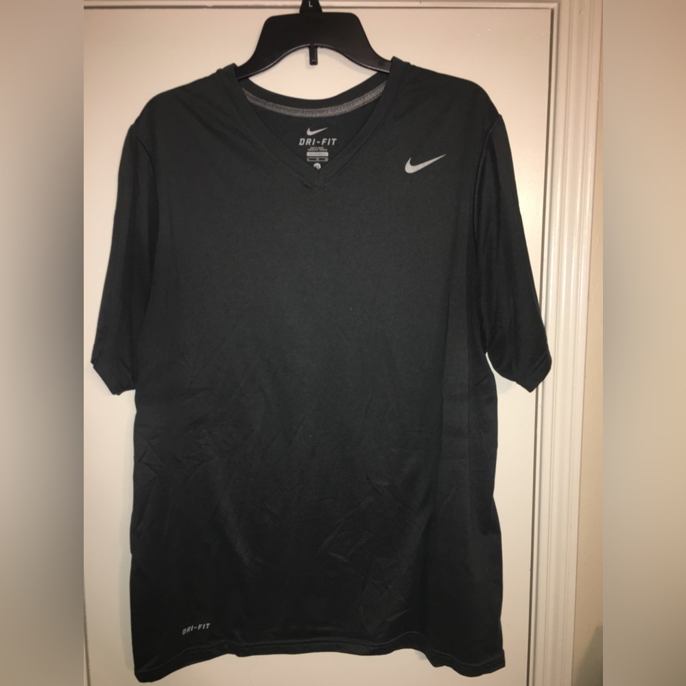 Nike Dri-Fit workout shirt v-neck black